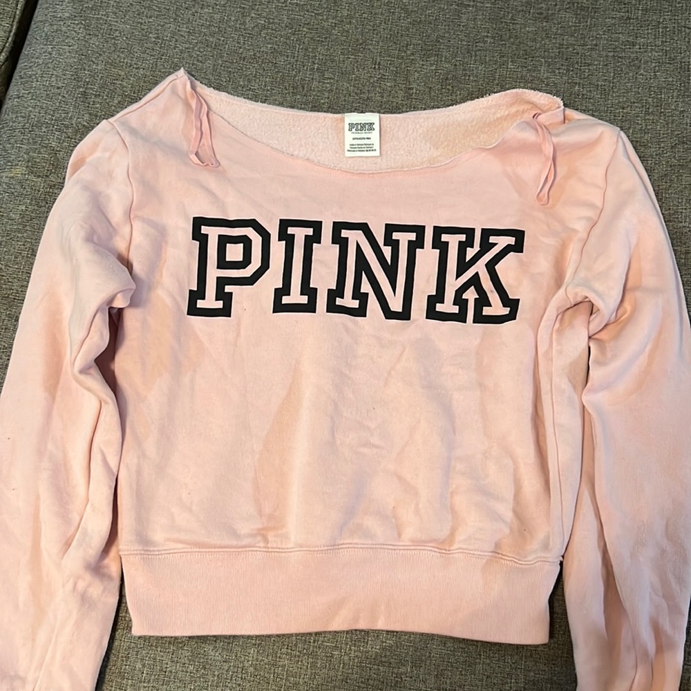 PINK cropped sweatshirt